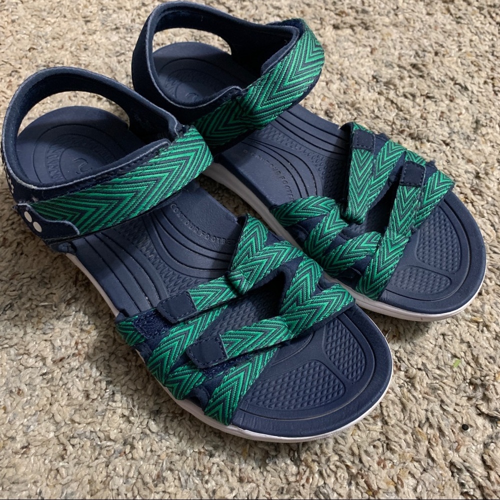 Ryka Navy and Green Sport Sandals